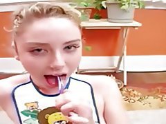 Amateur, Blondine, Gesichtsbehaarung, Blowjob