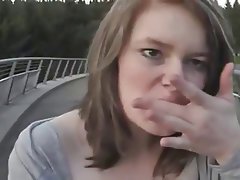 Blowjob, Angespritzt, Gesichtsbehaarung, Freien